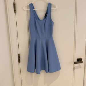 Blue skater mini dress